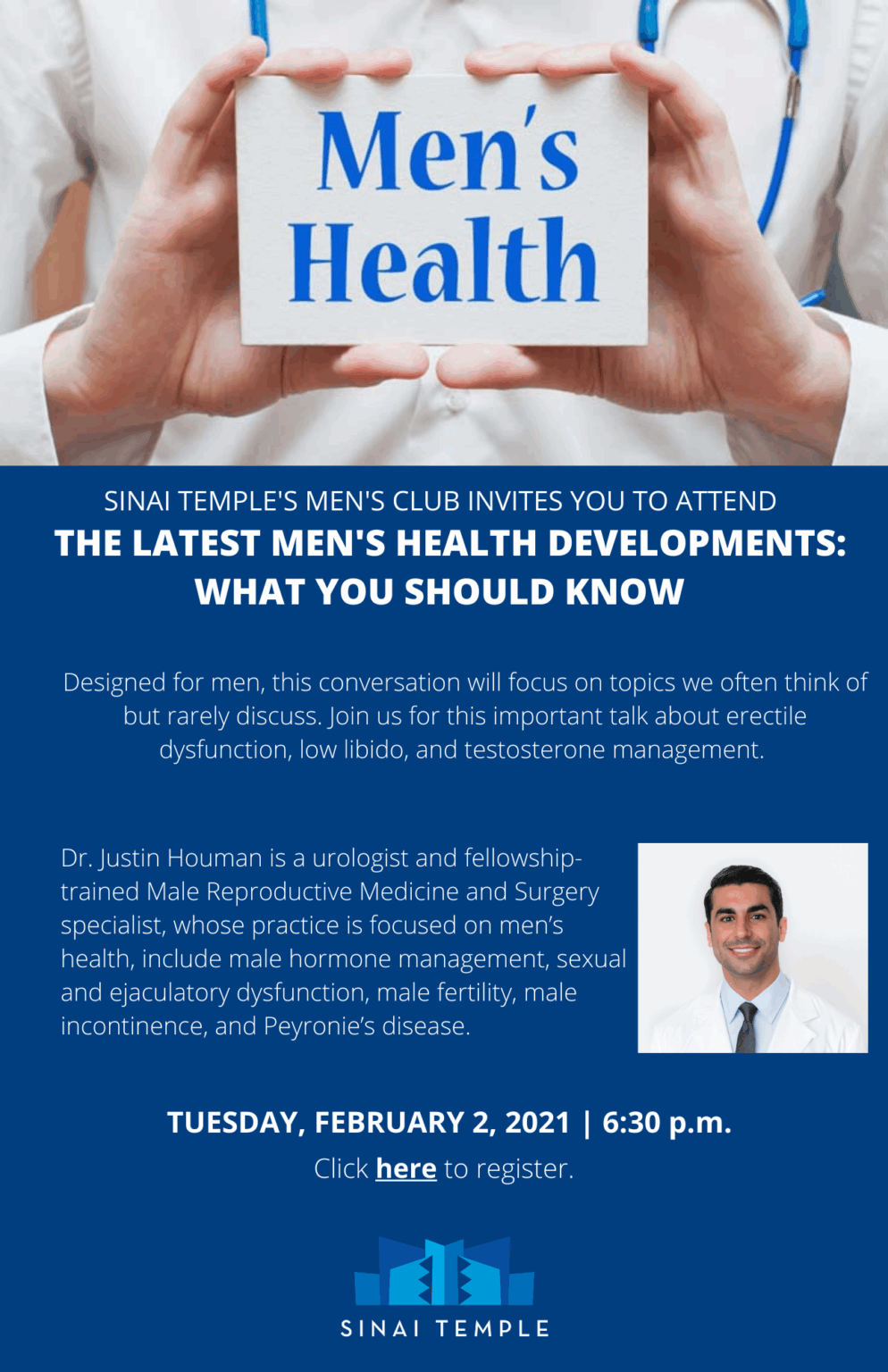 Men's Health Event Sinai Temple