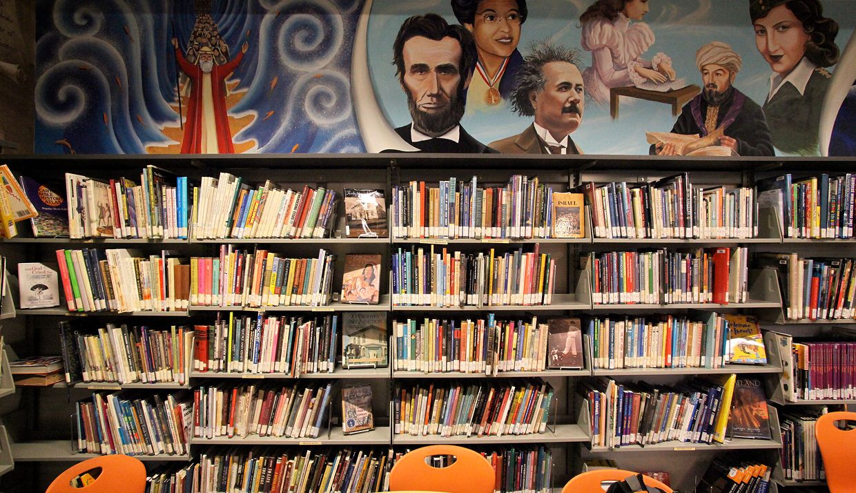 A library of books